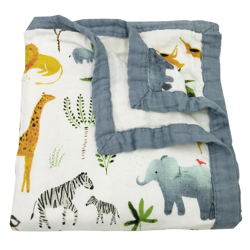 4 слоя бамбуковое волокно муслиновое детское одеяло Пеленальное мягкое одеяло для новорожденных банное полотенце детская накидка спальный мешок чехол для коляски