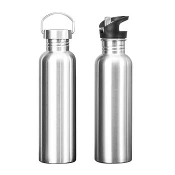 

500/750/1000ml Stainless Steel Water Bottles Portable Outdoor Sport Travel Drink Bottle Two Types Drinking Lid Available