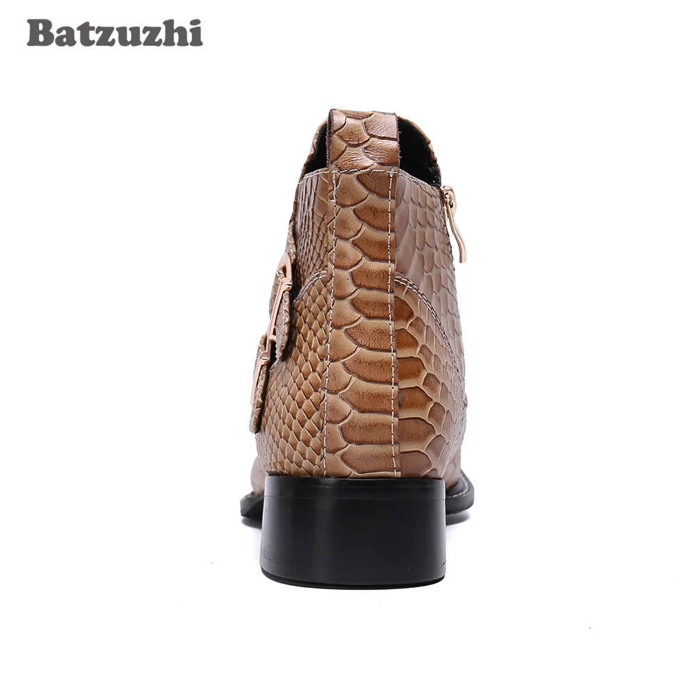 Batzuzhi Luxury Men Boots Fashion Male Leather Shoes Business Ankle Boot Big Size 38-46 Footwear Party Business botas hombre, 12