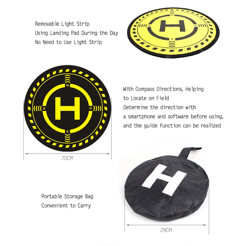 Control adjustment light Parking apron Night Landing Protective pad for For DJI phantom 3 4 pro Mavic Pro air SPARK Parrot Bebop 1 (5)