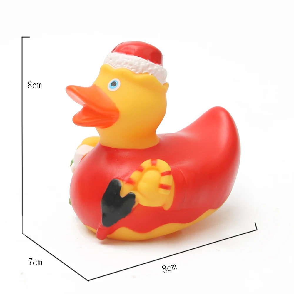Мульти рождественские стили утка резиновые плавающие скрипучий звук распыления