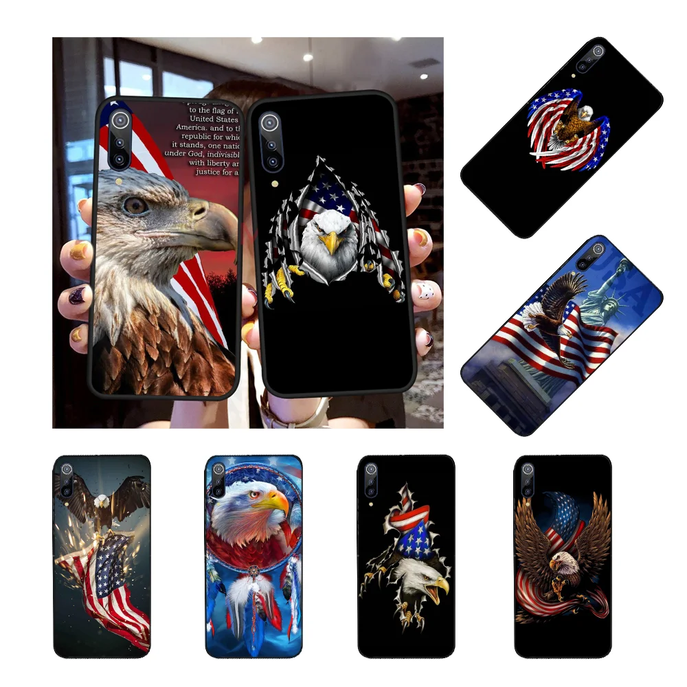 NBDRUICAI American Eagle USA Flag Black TPU Soft Phone Case Cover for Redmi Note 8 8A 7 6 6A 5 5A 4 4X 4A Go Pro Plus Prime | Мобильные