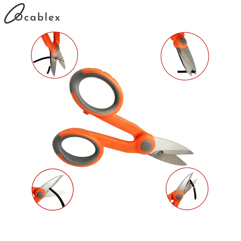 

5pcs Fiber Optic Kevlar Shears Scissors- Cut Electrical Wire Coax Cable