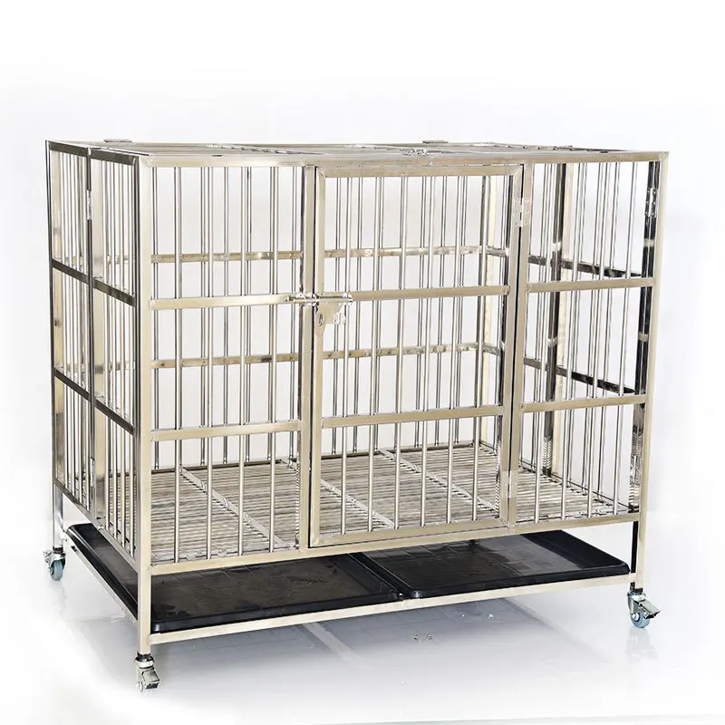 全品新品未開封 犬用のステンレス製ペット用品 厚手の犬小屋 中型および大型の犬用ケージ 日本専門店 Praxiszapatos Com