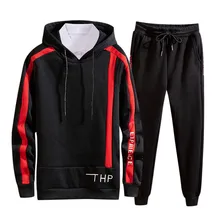 Модные мужские осенние костюмы для фитнеса с принтом на молнии, толстовка с капюшоном, топ и штаны, комплекты спортивной одежды, спортивный костюм#1122