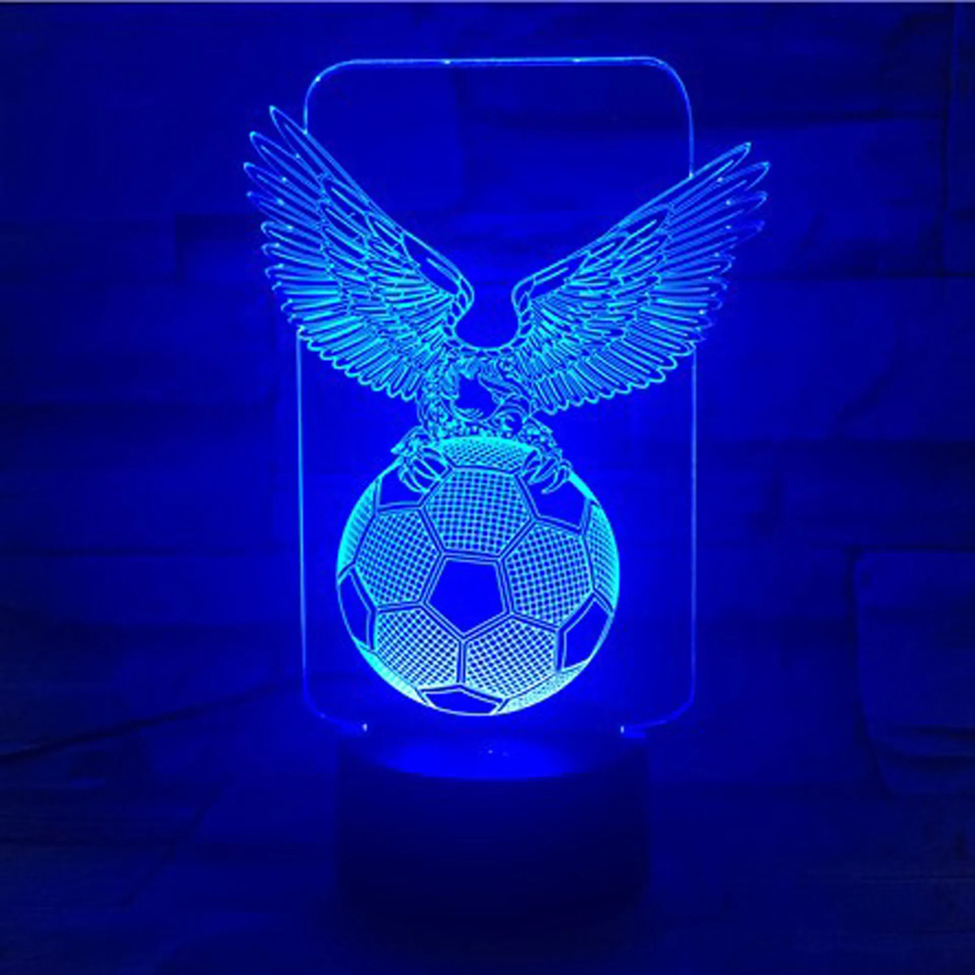 

Creative 3D Visual Stereo Lamp LED Decoration Cool Lamp Eagle Football Colorful Touch Control 3D Night Lamp