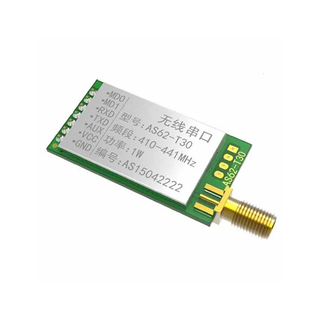 

A15-- AS62-T30 SX1278 / SX1276 433MHZ Wireless Module Wireless Serial Port LORA Spread Spectrum 8000m UART Interface