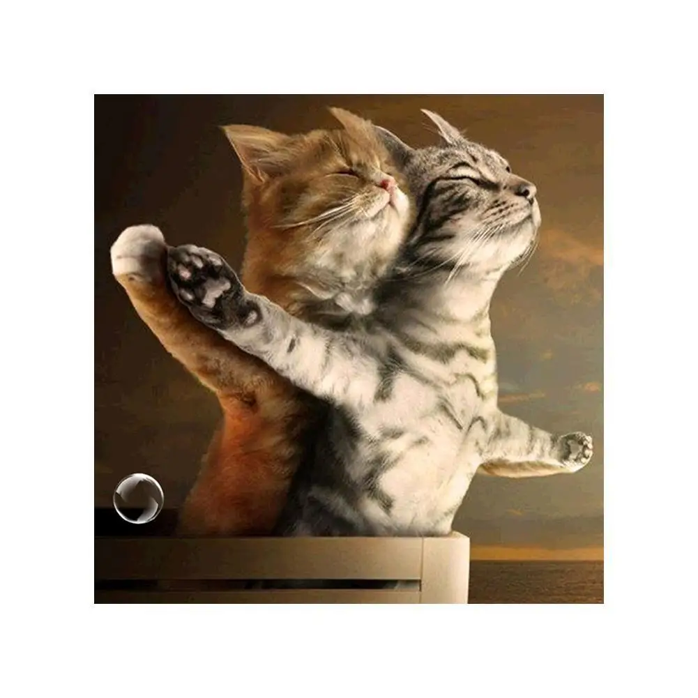 

5D DIY Diamond Painting Cross Stitch Cute Kitten Diamond Picture Embroidery Needlework KBL Diamond Mosaic W3B2