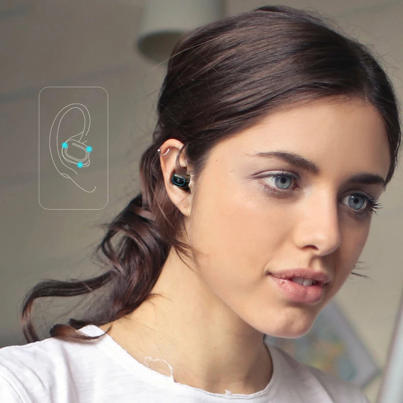 OTTWN Tws Q3 Мини Беспроводная bluetooth-гарнитура DSP шумоподавление высококачественные наушники автоматическое соответствие с зарядным устройством