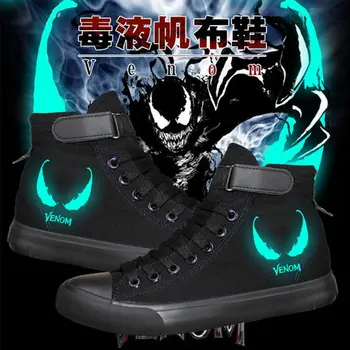 

movie Venom shoes Cosplay Venom High-Top Shoes Men women casual canvas shoes Cosplay Couple shoes for men and women