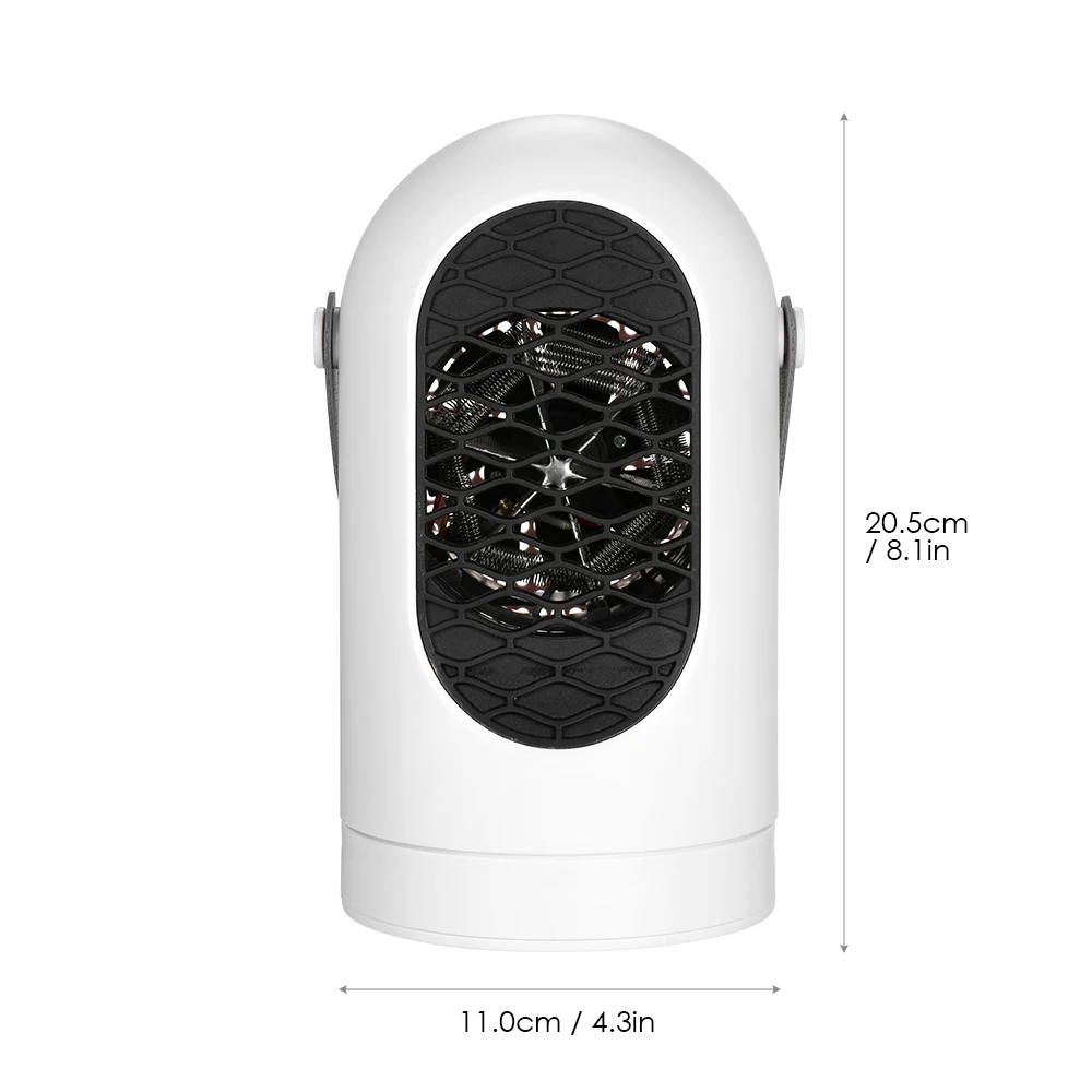 Portable Electric Heater Oscillating Heating Fan Overheat Protection Carry Handle Built in Temperature Sensors Low Noise Compact