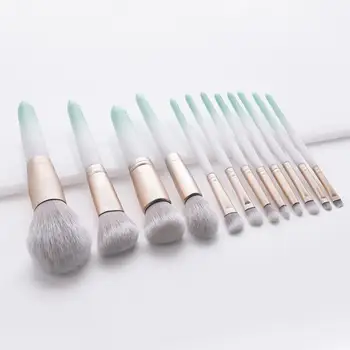 

12pcs/set Gradient Green Color Makeup Brushes Kit For Facial Eye Blush Powder Eyeshadow Highlight Tool Makeup Brushes