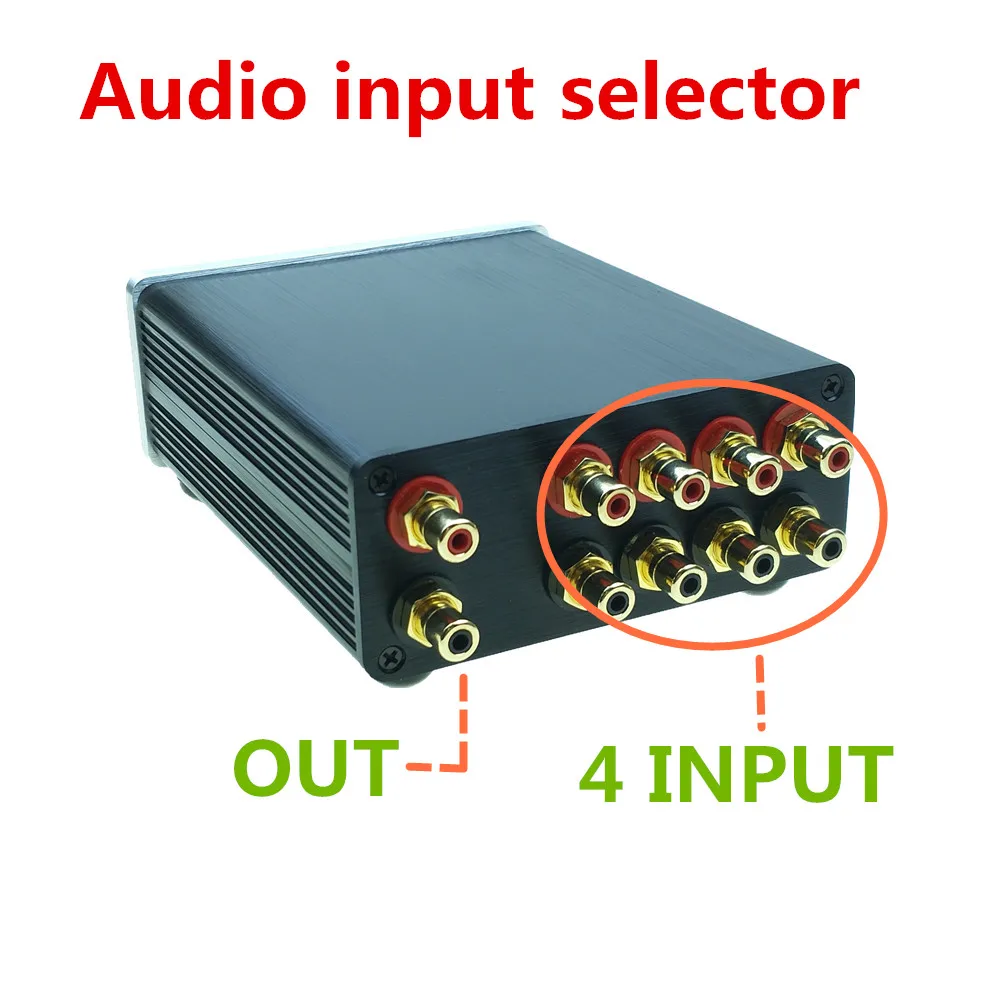 signal splitter 4 IN 1 OUT audio rca connector signal selector Source Selector HIFI input rca cable switcher schalter boX