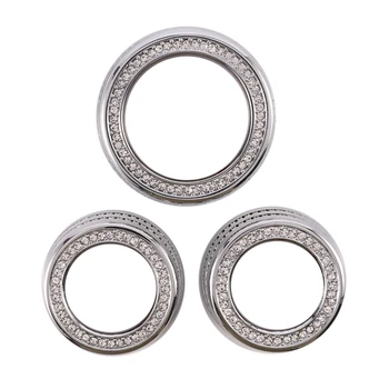 

3Pcs Crystal Car Air Conditioning Knob Ring Cover Fit for MINI F54 F55 F56 F60 COOPER CLUBMAN COUNTRYMAN Accessories Parts Bling