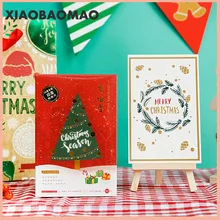 30 шт./компл. открытка merry Christmas/поздравительная открытка/открытка для сообщений/подарок на Рождество и год Закладка