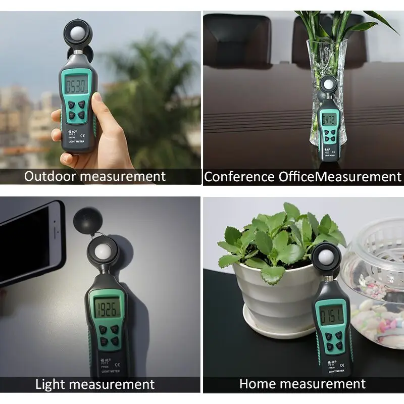 

Digital Lux meter 200,000 light meter Mini Luxmeter Handheld illuminometer Meter Spectrometer Enviromental Testing Photometer