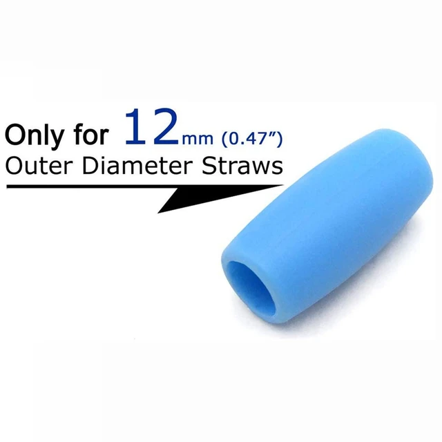 12PCS Silicone Straw Tips- Food Grade Rubber Metal Straws Tips Covers Only  Fit f