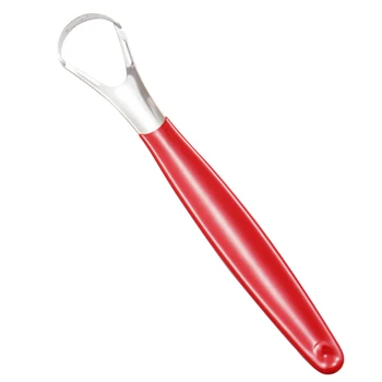 

Useful Oral Cleaning Stainless Steel Fresh Breath Double Side Reusable Non Slip Adult Dental Long Handle Tongue Scraper Curved
