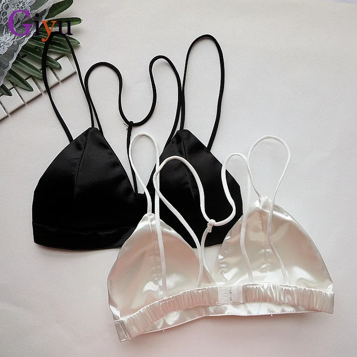 

2019 New Women Wrapped Chest Fashion Sexy Silk Beauty Back Strap Hanging Neck Tube Top Ladies Bra