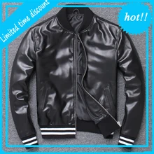 Мужская мотоциклетная куртка из натуральной кожи, Весенняя Осенняя Классическая приталенная тонкая куртка из овчины, Повседневная модная куртка большого размера