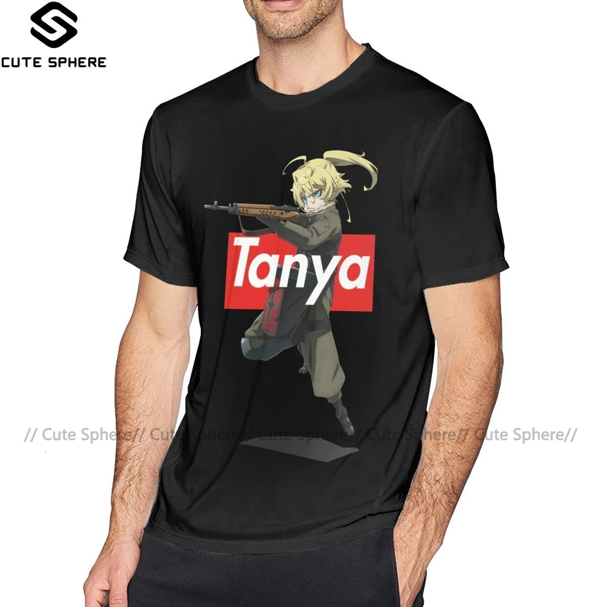 Футболка с надписью «Saga Of Tanya The Evil» футболка с надписью «Tanya Von Degurechaff» футболка с короткими рукавами из 100 хлопка модная футболка