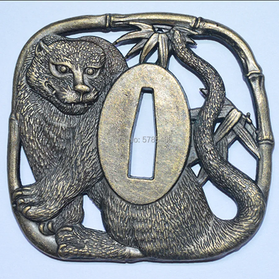 Красивый сплав Tiger Tsuba Guard для японской самурайский меч катана Wakizashi|Мечи| |
