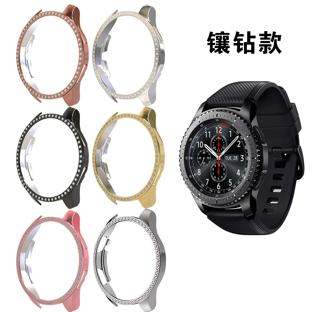 Чехол бампер для Samsung Galaxy Watch 46 мм защитный чехол из поликарбоната с бриллиантами