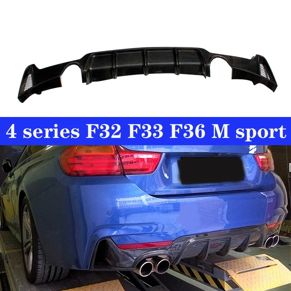 

Rear Car Bumper Diffuser for BMW 4 series F32 F33 F36 M sport 418i 420i 428i 430i 435i 440i 2014+ Car Decoration ABS & Carbon