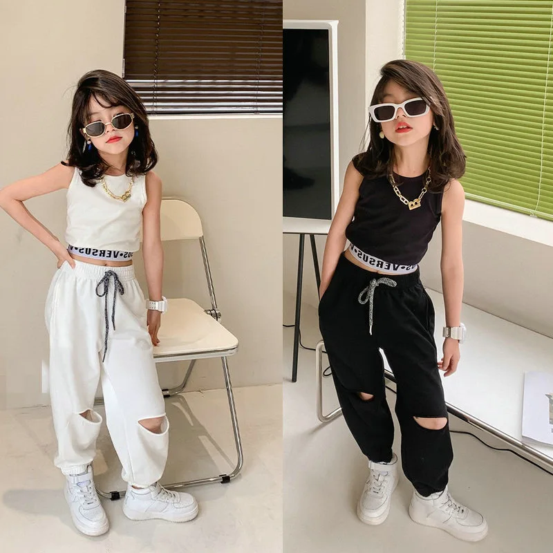 Verão do bebê para meninas terno roupas infantis coreano sem mangas  superior + flor bud pp calças kawaii algodão infantil da criança roupas da  menina - AliExpress