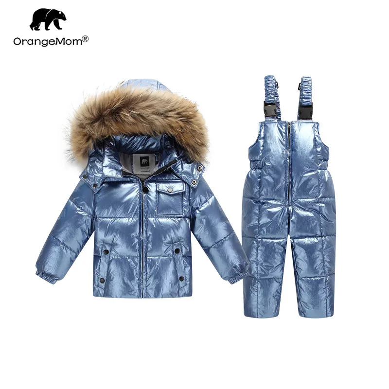 incredible  -30℃ orangemom Russia winter jacket for girls boys coats & outerwear  warm duck down kids boy cloth