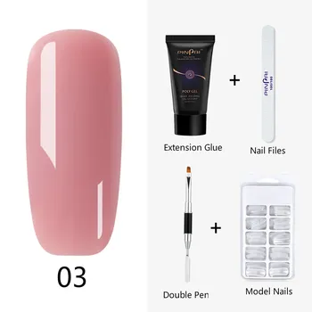 

Professional Nail Extension kit Acrylic Transparent nails tips UV Fingertips Quick Building Manicure Tool Nail Art Decoration