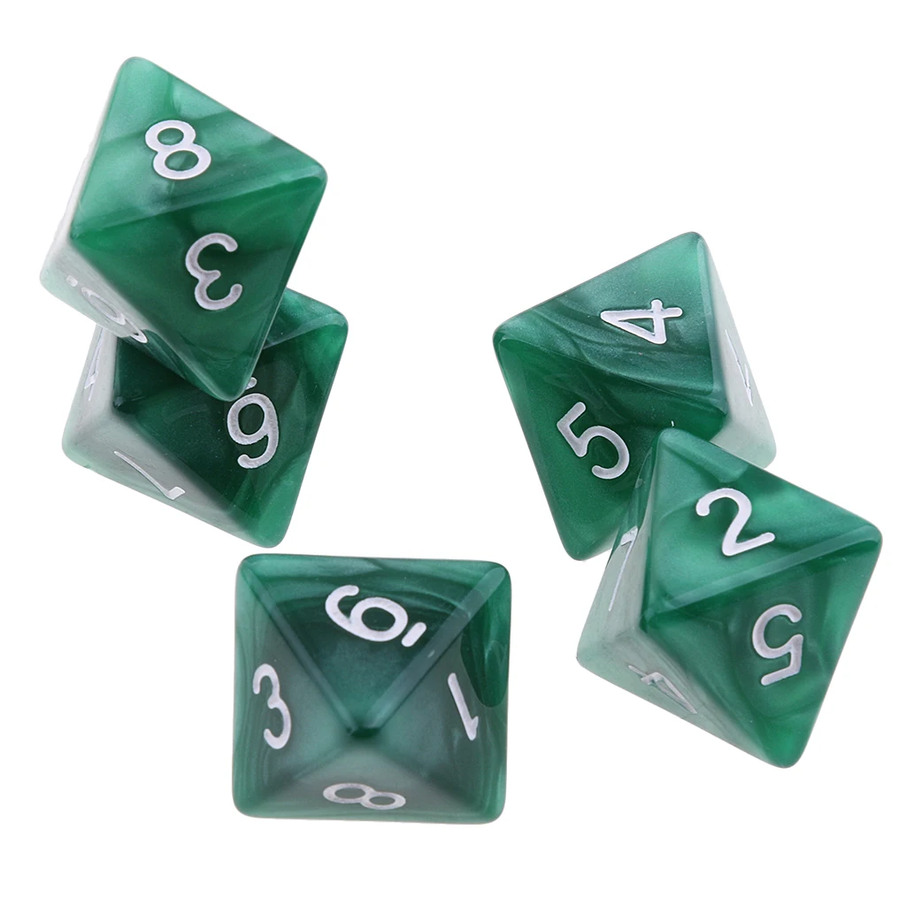 10pcs 8 Sided Dice D8 Polyhedral Dice for Party Table Games Gaming Dice Birthday Parties Board Game