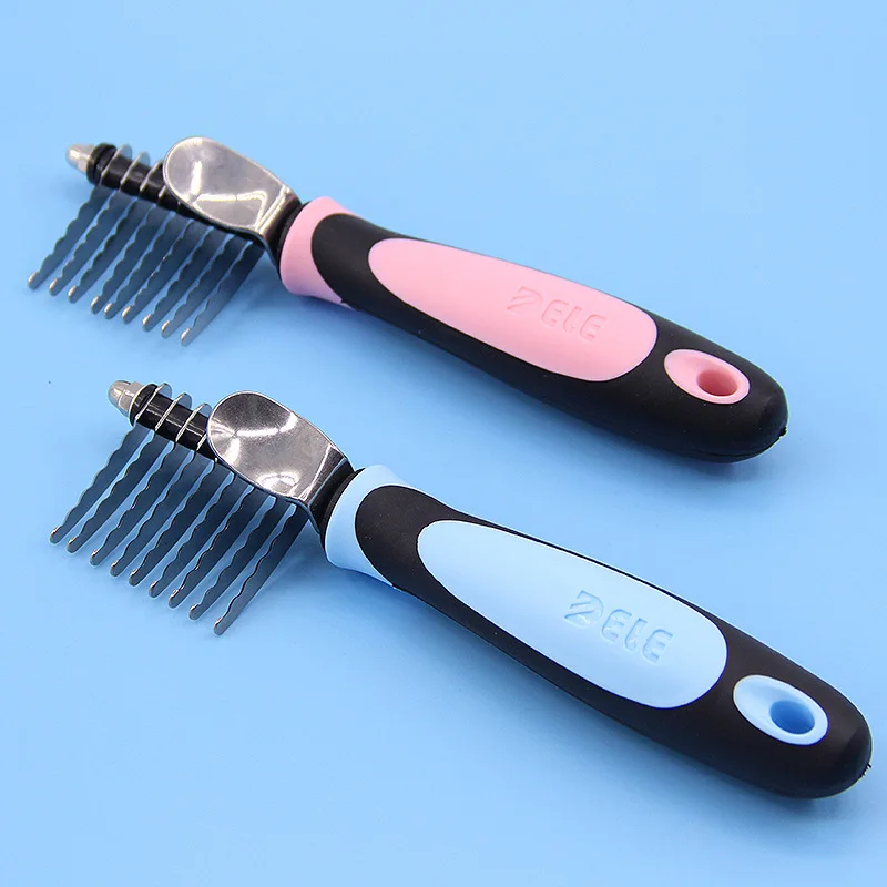 Щетка для удаления волос Расческа собак кошка расческа мех обрезки Dematting Deshedding