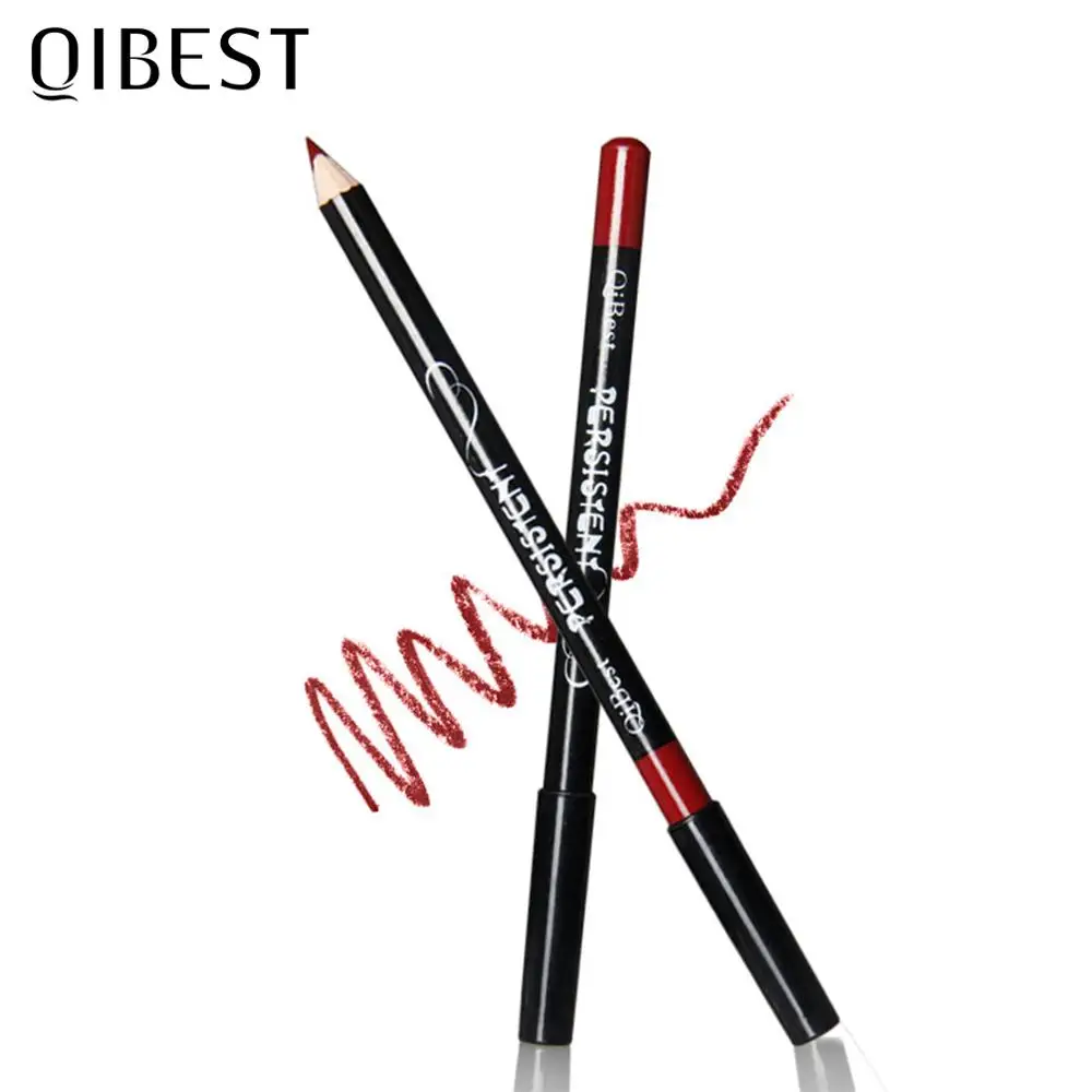 QIBEST 12Colors Lip Liner Lip Makeup Long-lasting Matte Lipliner Pencil Waterproof Moisturizing Lipstick Contour Cosmetics TSLM2 4
