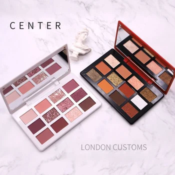 

12 Color Matte Shimmer Long-Lasting Waterproof Smudge-proof Eye Shadow Powder Makeup Fashion Eyeshdaow Palette With Mirror