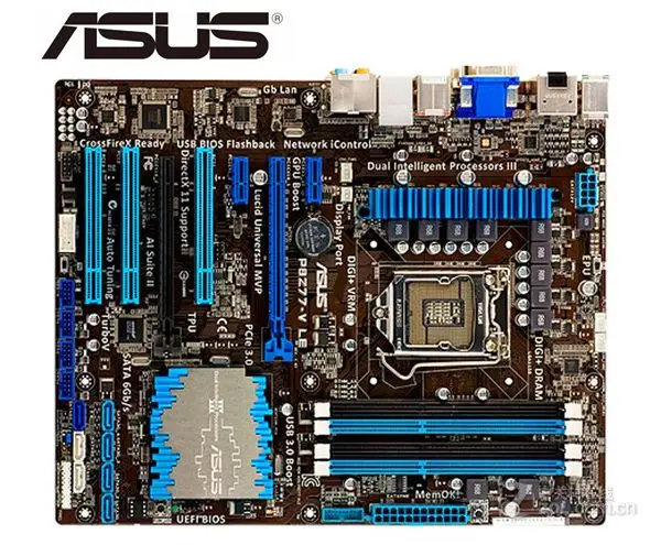 ASUS P8Z77-V LE рабочего Материнская плата LGA 1155 DDR3 32 ГБ USB3.0 для 22/32nm Процессор Z77 материнской Бесплатная доставка