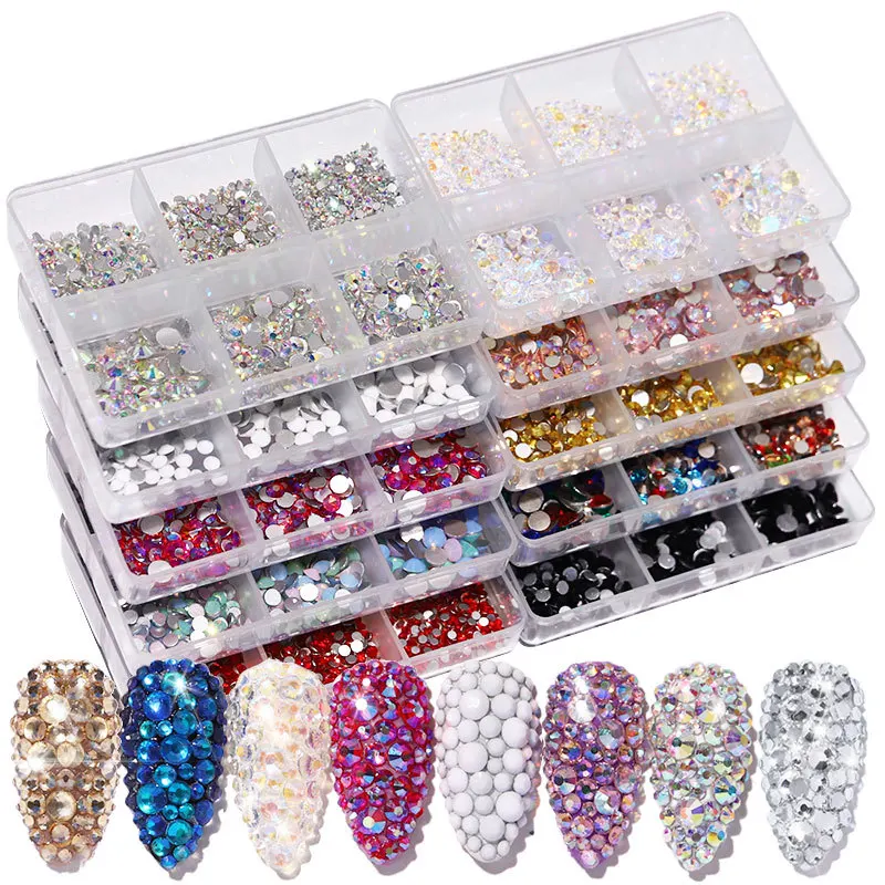 Nail-Rhinestone Strass Gem Crystals 3d Decoration Crytsals-Kinds Flat-Bottom Color of