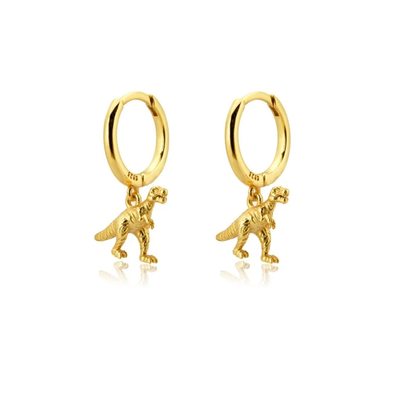 Dinosaur Pendant Pendiente Drop Earring Animal Piercing Ohrringe Jewelry 2025 Rock Punk Chic Jewels