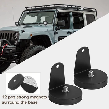 

2Pcs Powerful netic Base Mount Bracket Sucker Holder LED Light Bar Roof net Bracket for Off Road Driving Fog Light