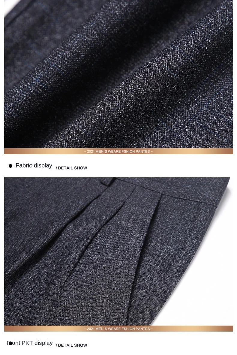 Double Pleated Men Pants Trousers Straight Loose Autumn Casual Pants High Waist Formal Suit men pants,suit pants