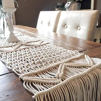 

Bohemian Table Flag Nordic INS Handmade Woven Table Bed Flag Tapestry Hand-woven Home Accessories