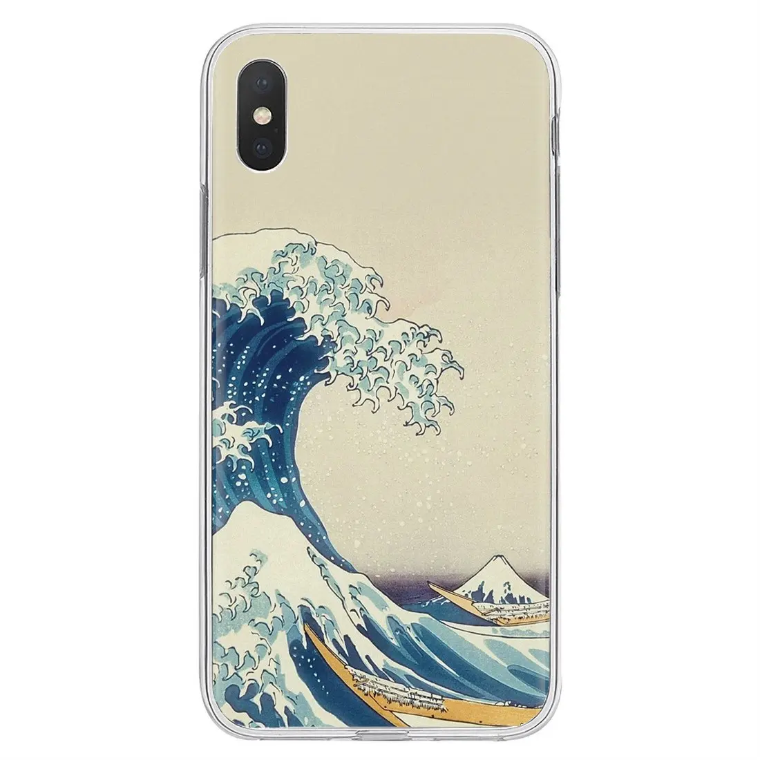 

Inspirational Silicone Phone Case For iPhone 11 Pro 4 4S 5 5S SE 5C 6 6S 7 8 X XR XS Plus Max For iPod Touch Wave Art Japanese