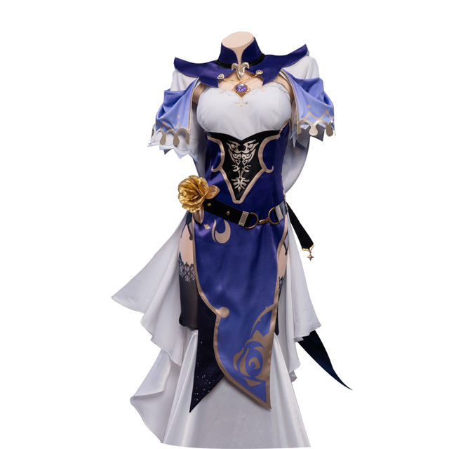 Uwowo Game Genshin Impact Lisa Witch Of Purple Rose Cosplay Costume The ...