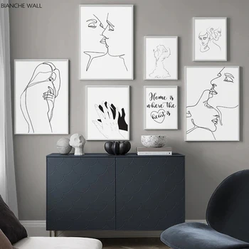 

Abstract Minimalist Canvas Poster Print Wall Art Line Drawing Poster Painting Nordic Decoration Picture Modern Living Room Decor