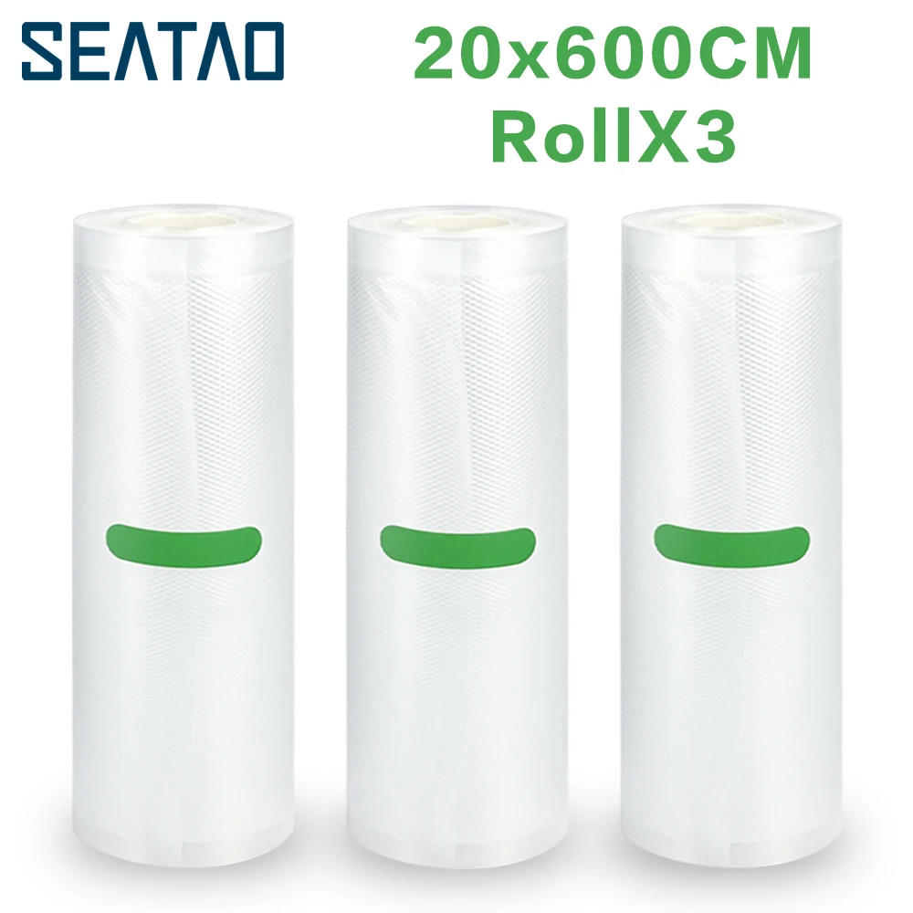 SEATAO High quality vacuum bags for food Vacuum Sealer Food Fresh Long Keeping 20+28cm*600cm Rolls/Lot bags for vacuum packer