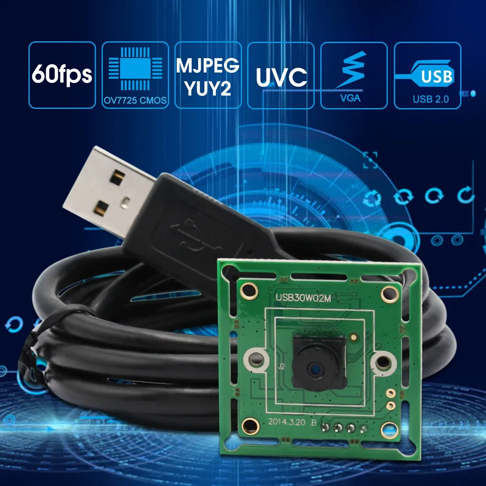 ELP Mini M7 Lens веб камера 640*480 VGA 60fps USB2.0 OmniVision очень маленькая 32x32 мм USB с цветным cmos