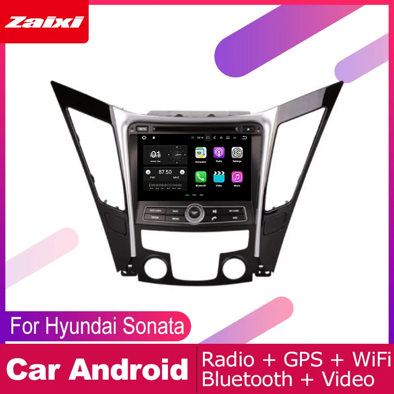 Top ZaiXi For Hyundai Sonata YF 2011~2014 Car Android Multimedia System 2 DIN Auto DVD Player GPS Navi Navigation Radio Audio WiFi 2