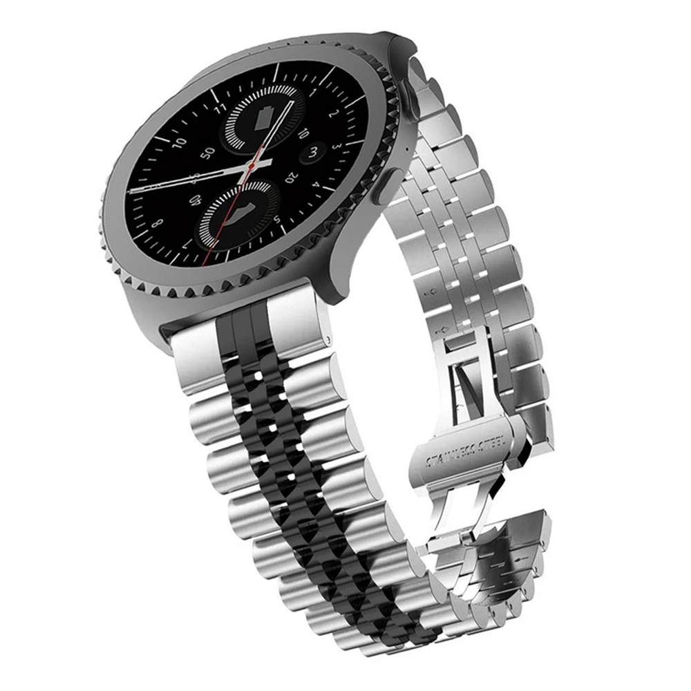 Для samsung Galaxy Watch, 46 мм, полосы, 22 мм, нержавеющая сталь, бизнес-браслет correa, для gear S3, Классический Frontier, ремешок на запястье