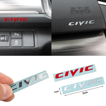 

3D Car-Styling Reflective CIVIC Emblem Aluminum Alloy Badge Decoration Stickers For Honda CRV Accord Civic Car Accessories