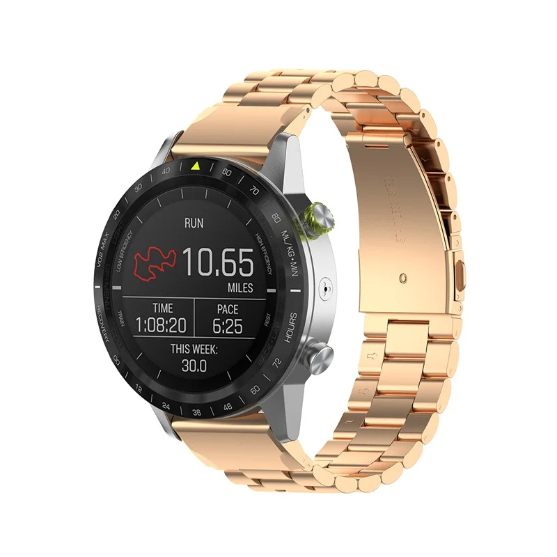 26 22 20 мм металлический браслет Смарт ремешок для наручных часов для Garmin Fenix 6 6s 6x Pro Солнечный 5 5 S 5x плюс 3HR 945 935 S50 Quatix5 ремешок на запястье - Цвет: Розовое золото